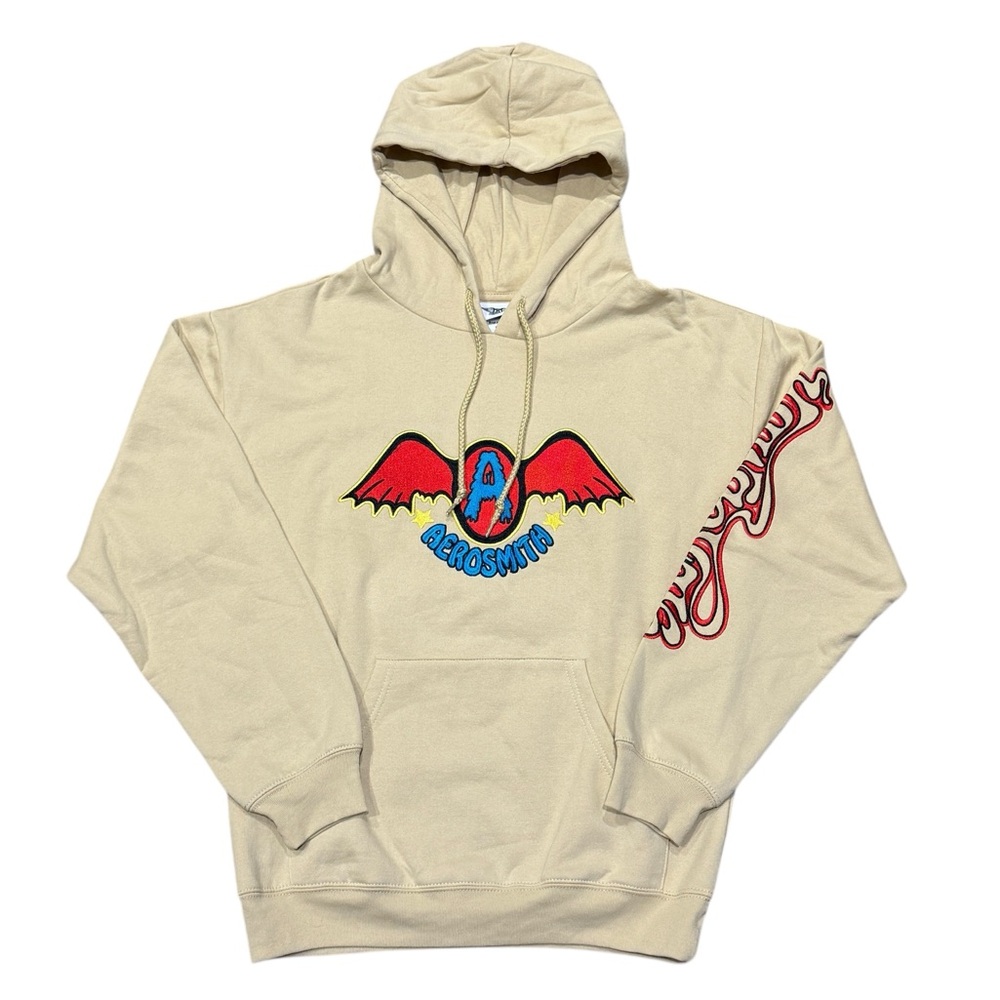NWOT Aerosmith Embroidered Pullover Hoodie Sweatshirt Women’s Sz S